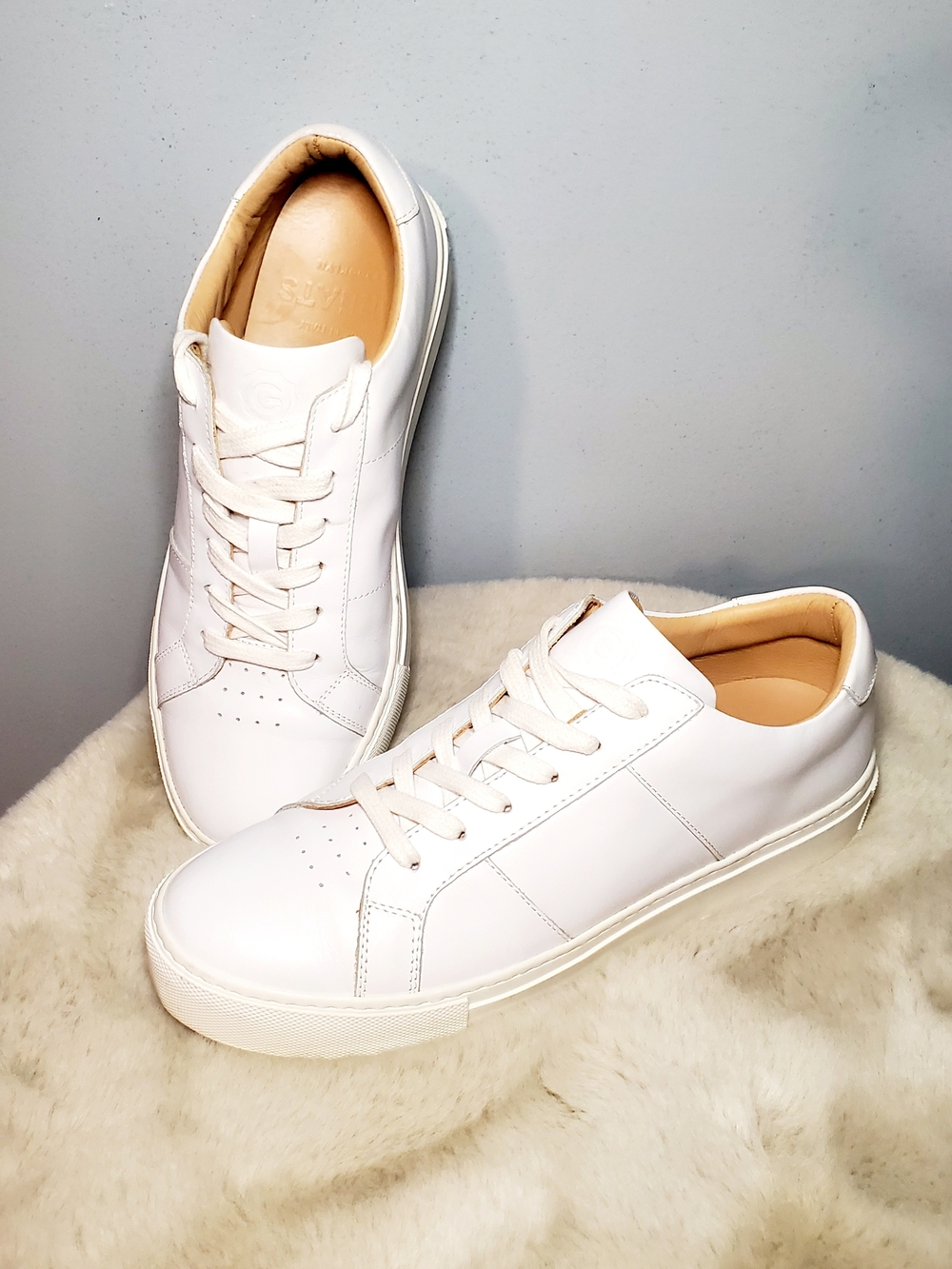 GREATS Brooklyn Leather Sneakers White Made in Italy Women’s 10 EU 40